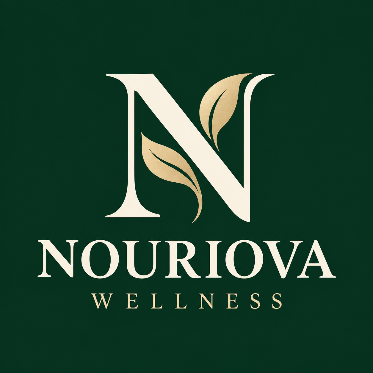 Nouriova Wellness botanical emblem